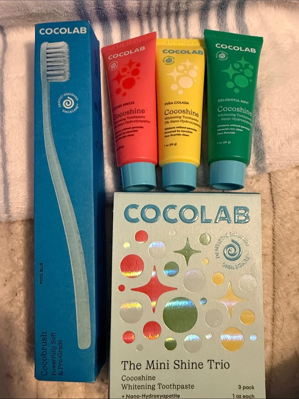 Cocolab Toothpaste Trio – Red, Yellow & Green
